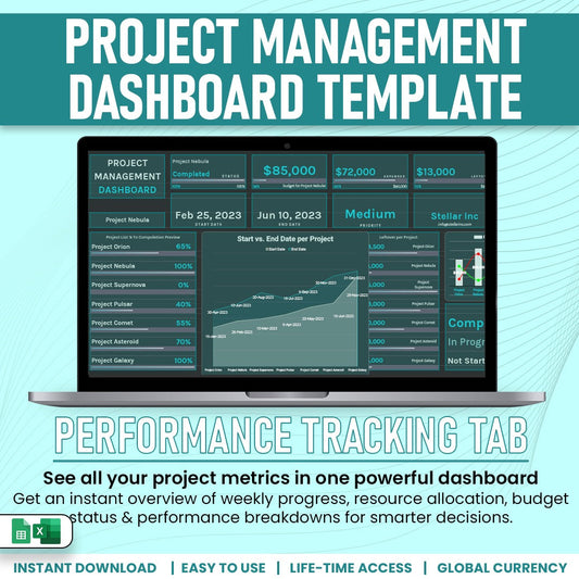 Project Managemnet Dashboard Template