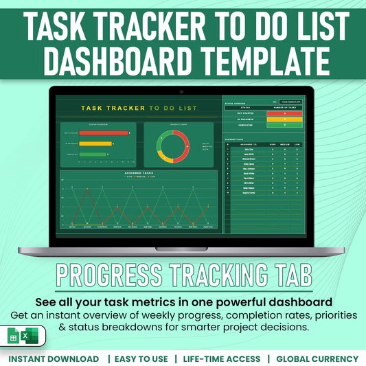 Task Tracker To do List Dashboard Template