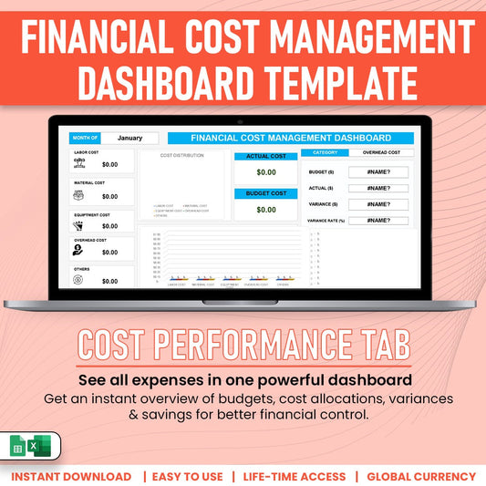 Financial Cost Management Dashbard Template