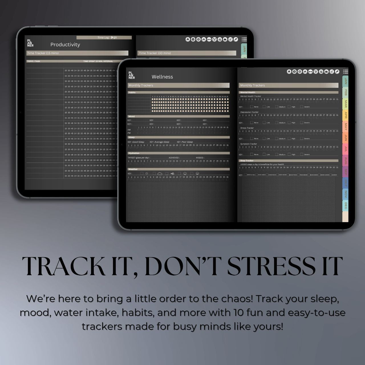 The Executive's Digital Dashboard: Your Integrated Life Command Center | Glossy Black, Horizontal & Hyperlinked