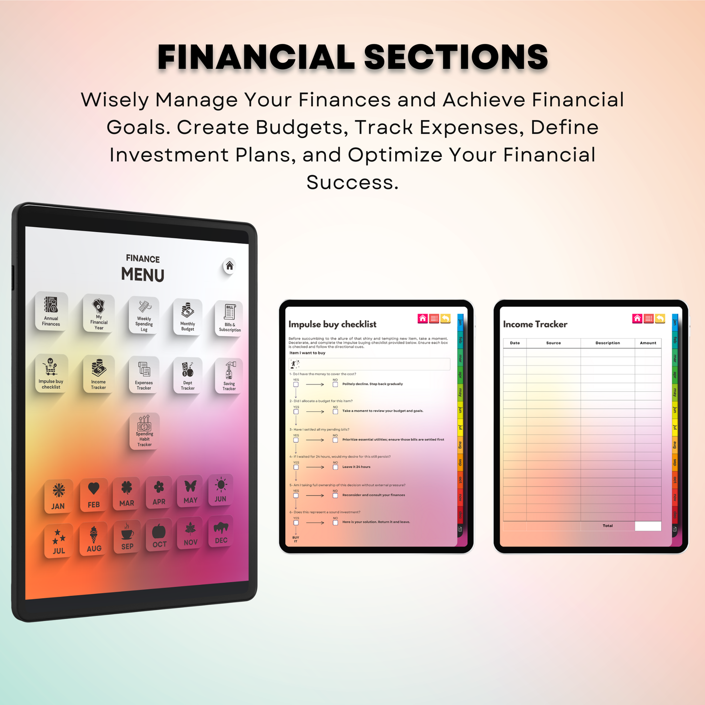 The Vibrant ADHD Planner: Spark Your Motivation | Colorful & Hyperlinked for iPad & Android