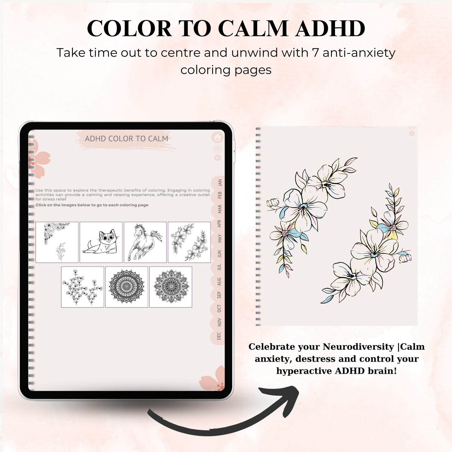 The All-in-One ADHD Planner: Your Complete System for Clarity & Control | Undated, Hyperlinked for iPad & Android