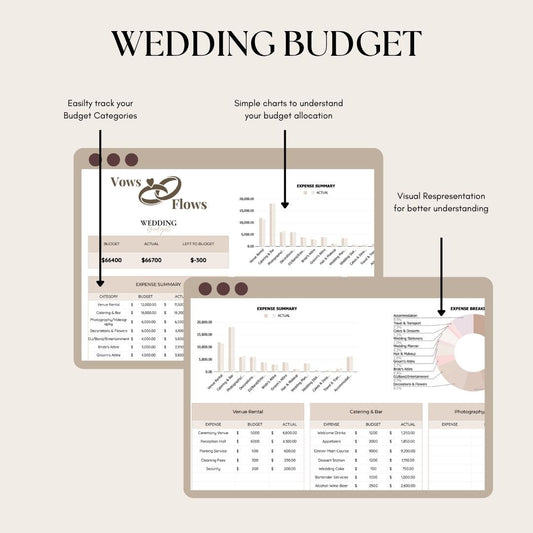 Golden Day™ - Wedding Planner Sheet & Budget Tracker | Works With Google Sheet