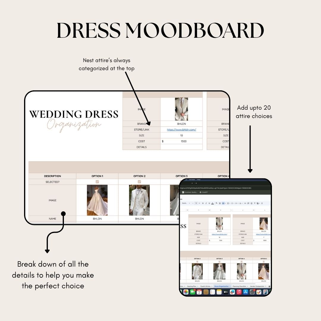 Golden Day™ - Wedding Planner Sheet & Budget Tracker | Works With Google Sheet