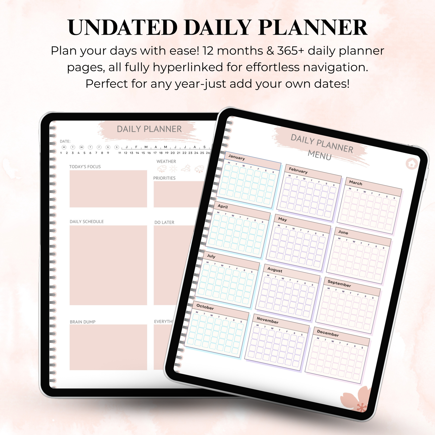 The All-in-One ADHD Planner: Your Complete System for Clarity & Control | Undated, Hyperlinked for iPad & Android