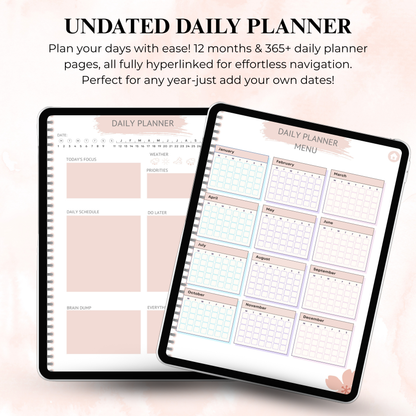 The All-in-One ADHD Planner: Your Complete System for Clarity & Control | Undated, Hyperlinked for iPad & Android