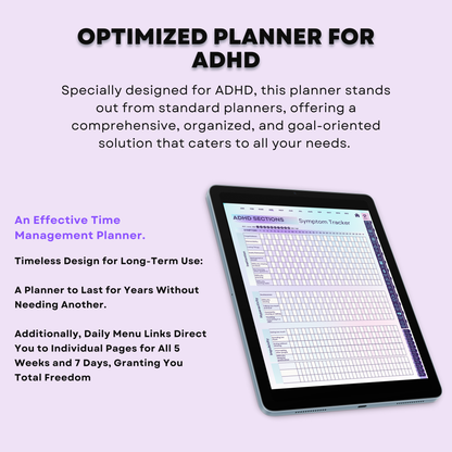 ADHD Digital Planner, GoodNotes Planner