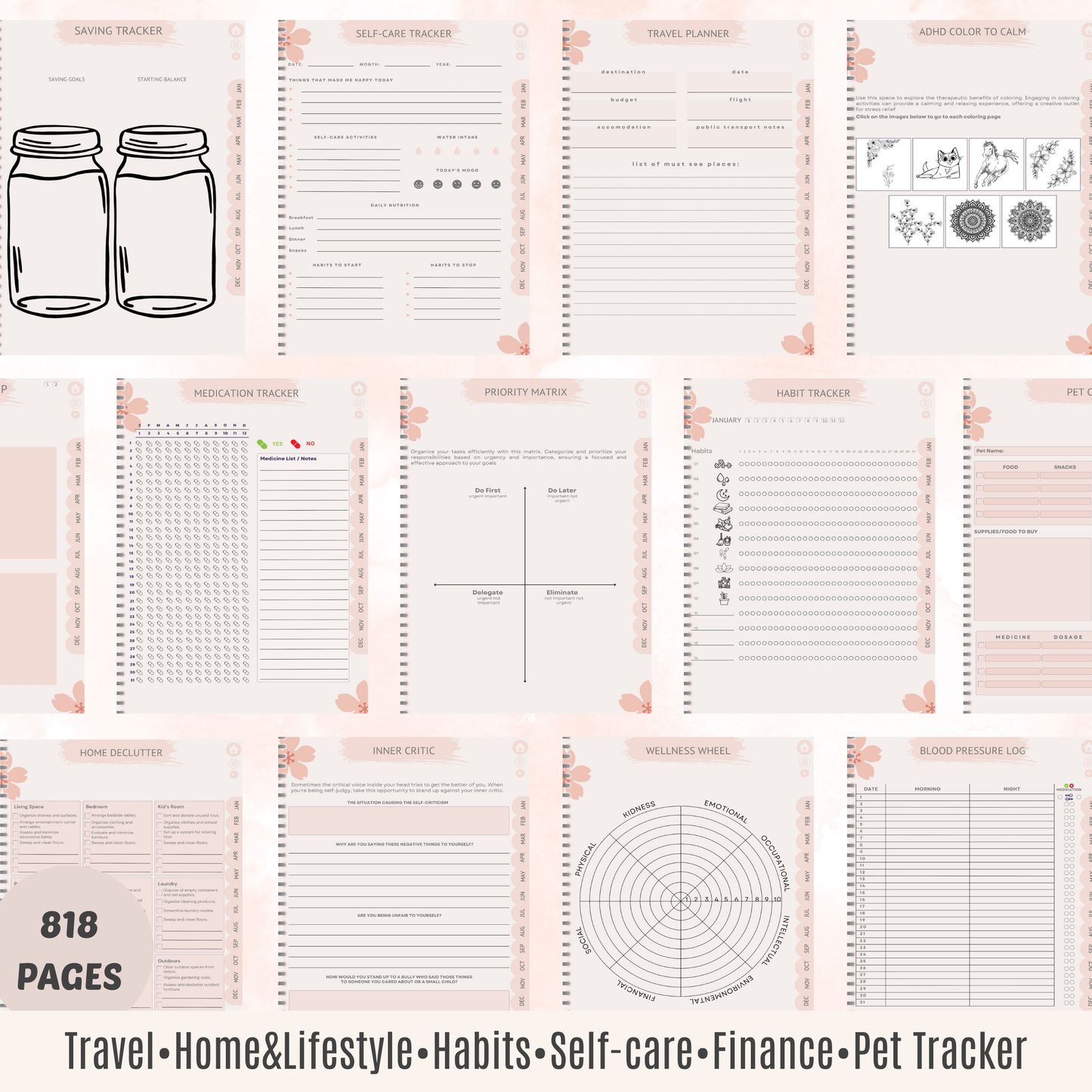 The All-in-One ADHD Planner: Your Complete System for Clarity & Control | Undated, Hyperlinked for iPad & Android