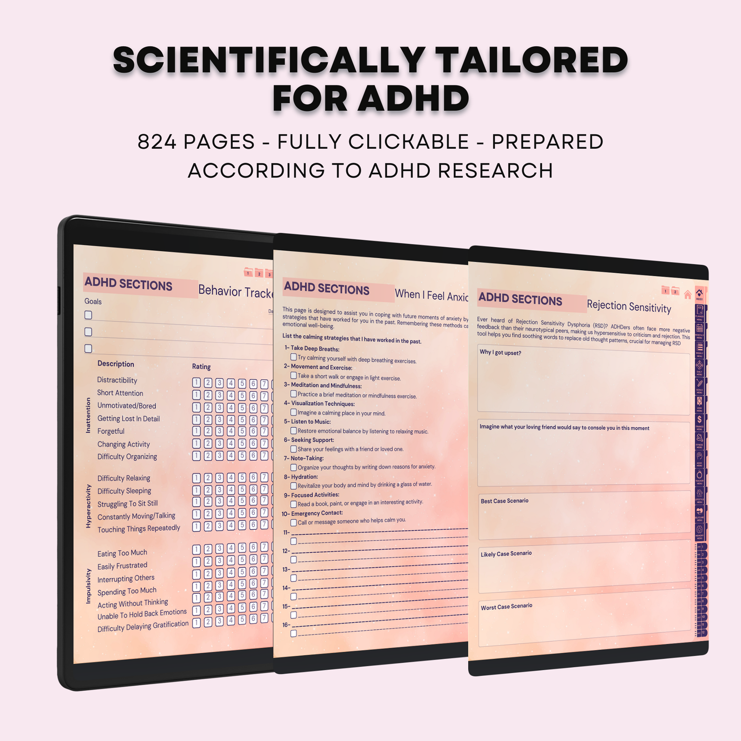 The Mindful ADHD Planner: Find Your Flow & Balance | Boho Aesthetic, Hyperlinked for iPad & Android