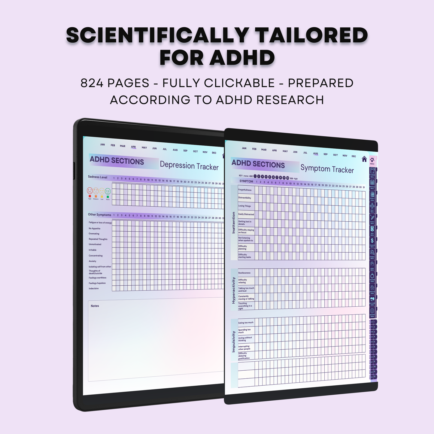 ADHD Digital Planner, GoodNotes Planner