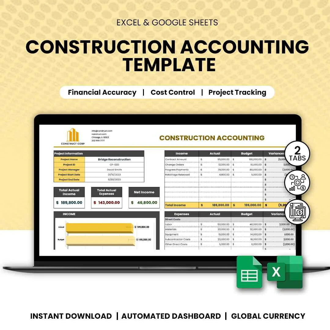Construction Accounting Template