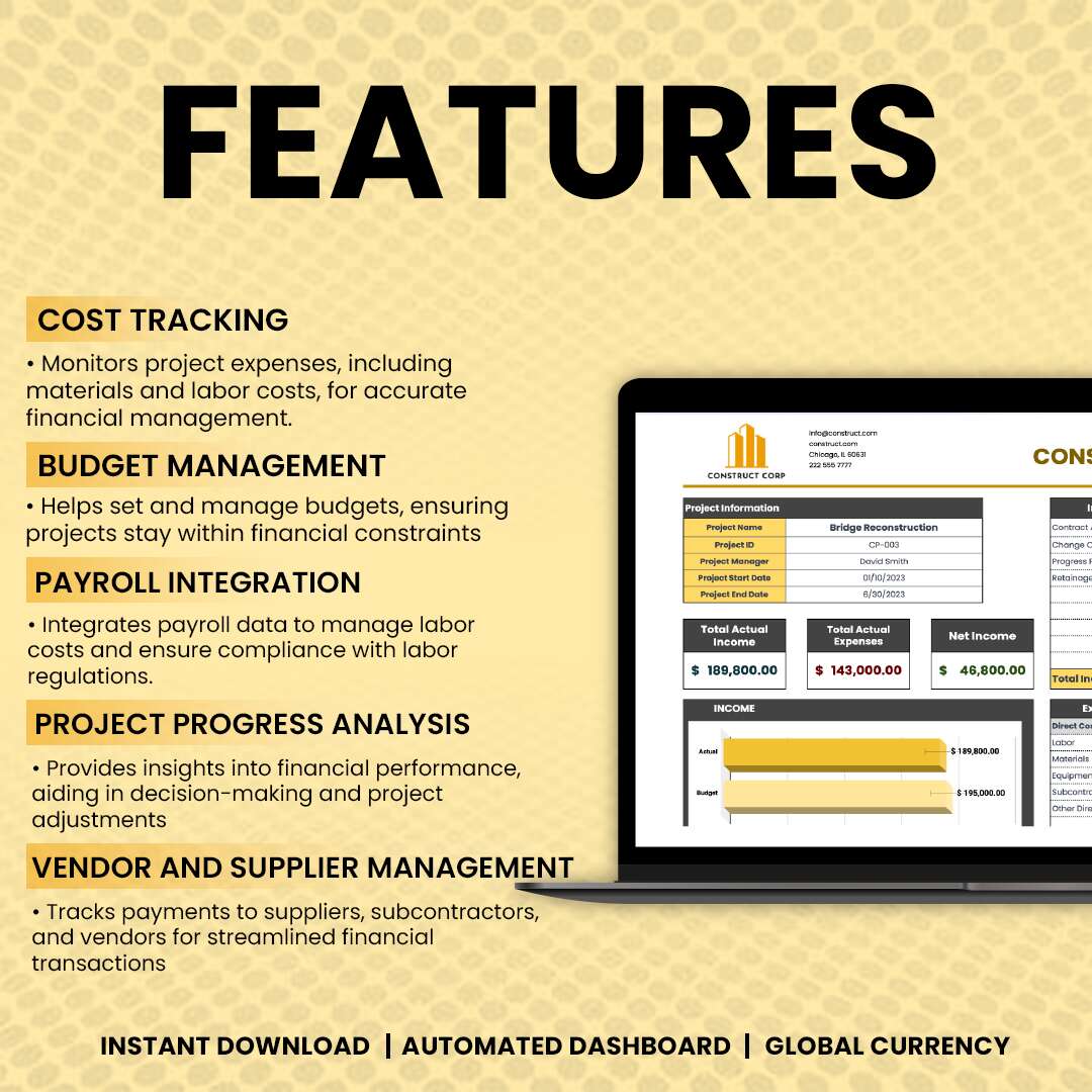 Construction Accounting Template