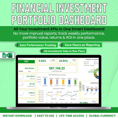 Financial Investment Portfolio Dasboard Template