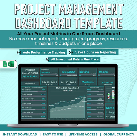 Project Managemnet Dashboard Template