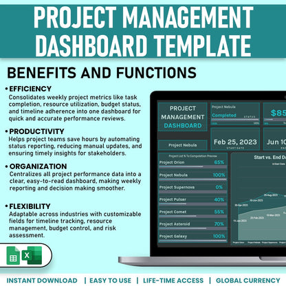 Project Managemnet Dashboard Template