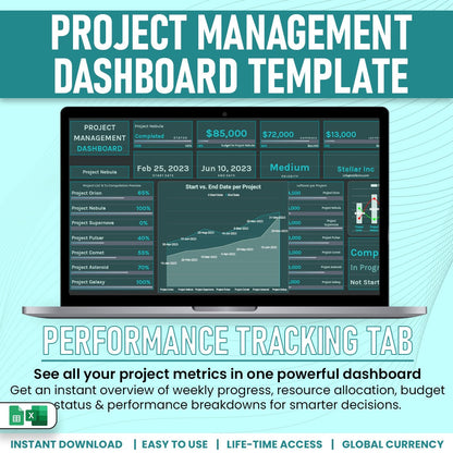 Project Managemnet Dashboard Template