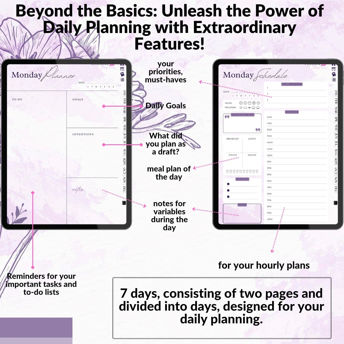 The Creator's ADHD Planner: Where Imagination Meets Intention | Purple Mode, Hyperlinked for iPad & Android