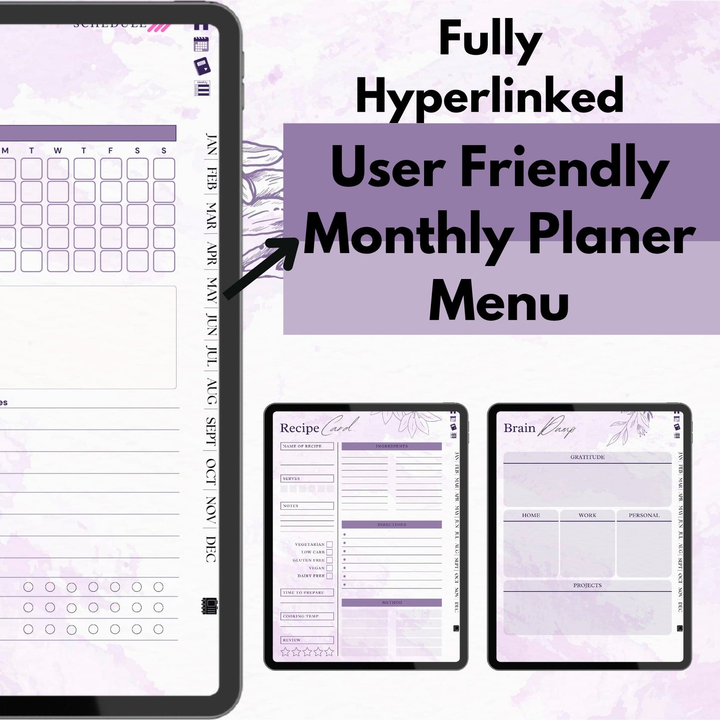 The Creator's ADHD Planner: Where Imagination Meets Intention | Purple Mode, Hyperlinked for iPad & Android