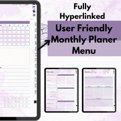 The Creator's ADHD Planner: Where Imagination Meets Intention | Purple Mode, Hyperlinked for iPad & Android