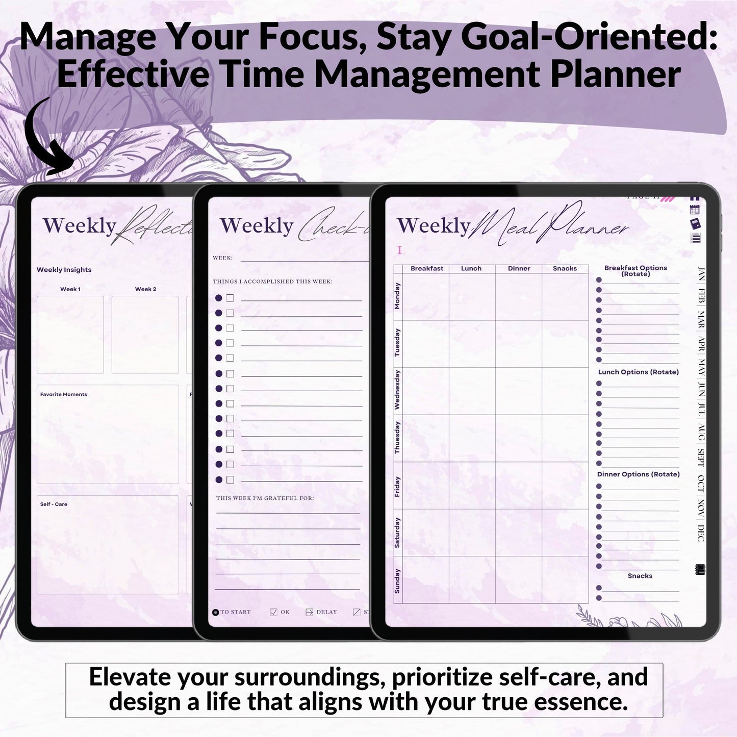 The Creator's ADHD Planner: Where Imagination Meets Intention | Purple Mode, Hyperlinked for iPad & Android