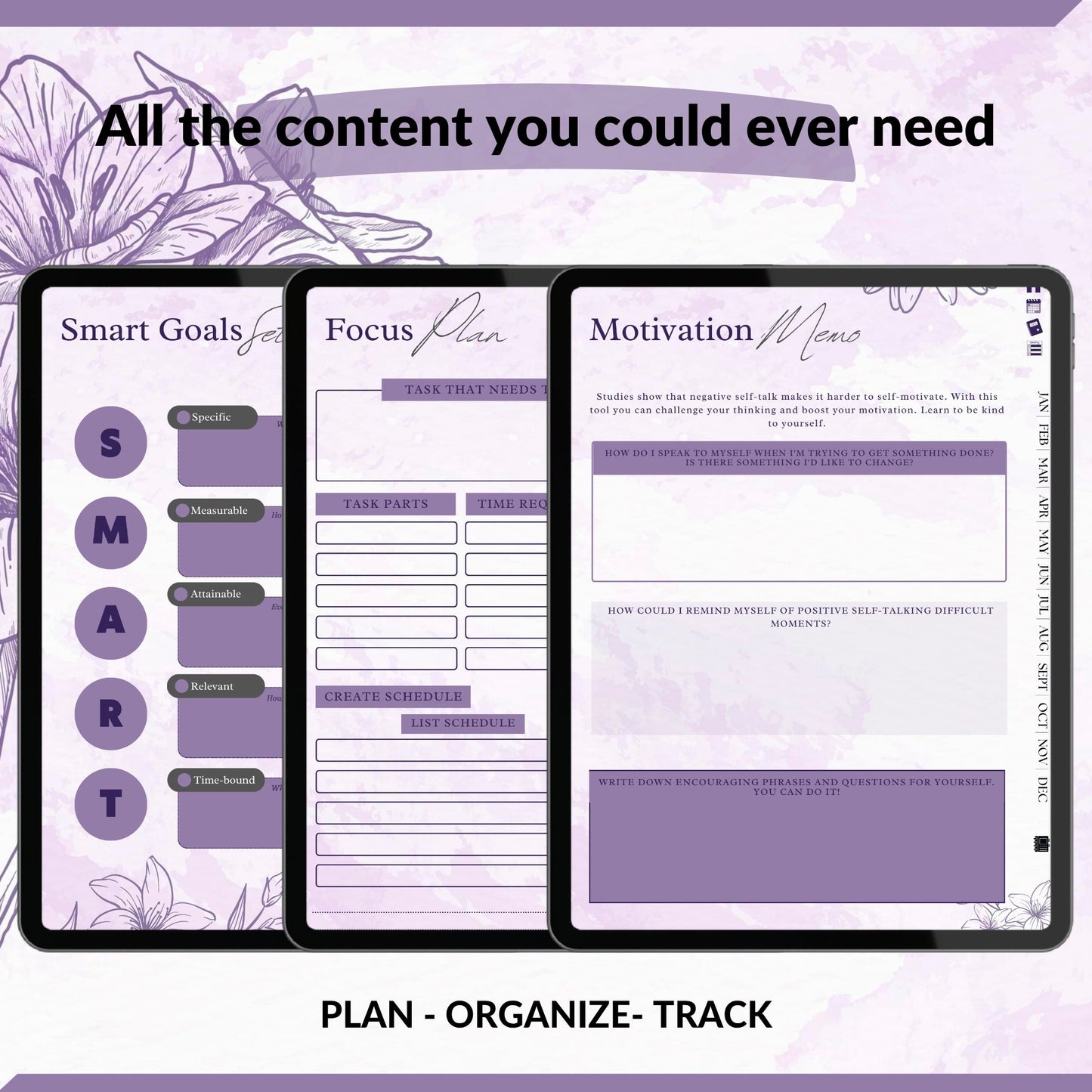 The Creator's ADHD Planner: Where Imagination Meets Intention | Purple Mode, Hyperlinked for iPad & Android