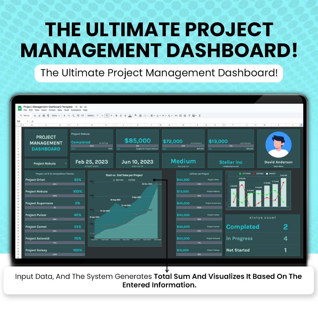 Project Management Dashboard Template