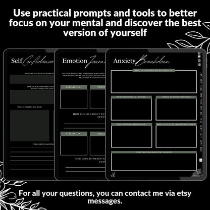 The Midnight ADHD Planner: Find Your Clarity in the Quiet | Dark Mode, Hyperlinked for iPad & Android