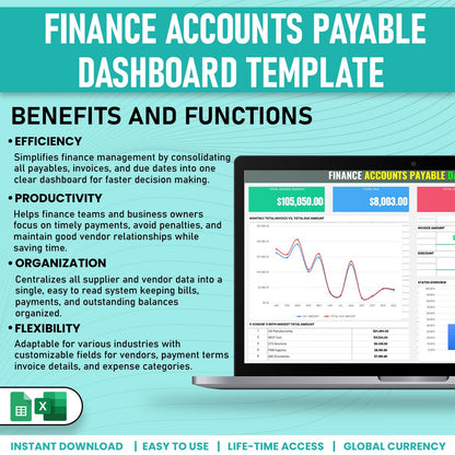 Finance Accounts Payable Dashboard Template
