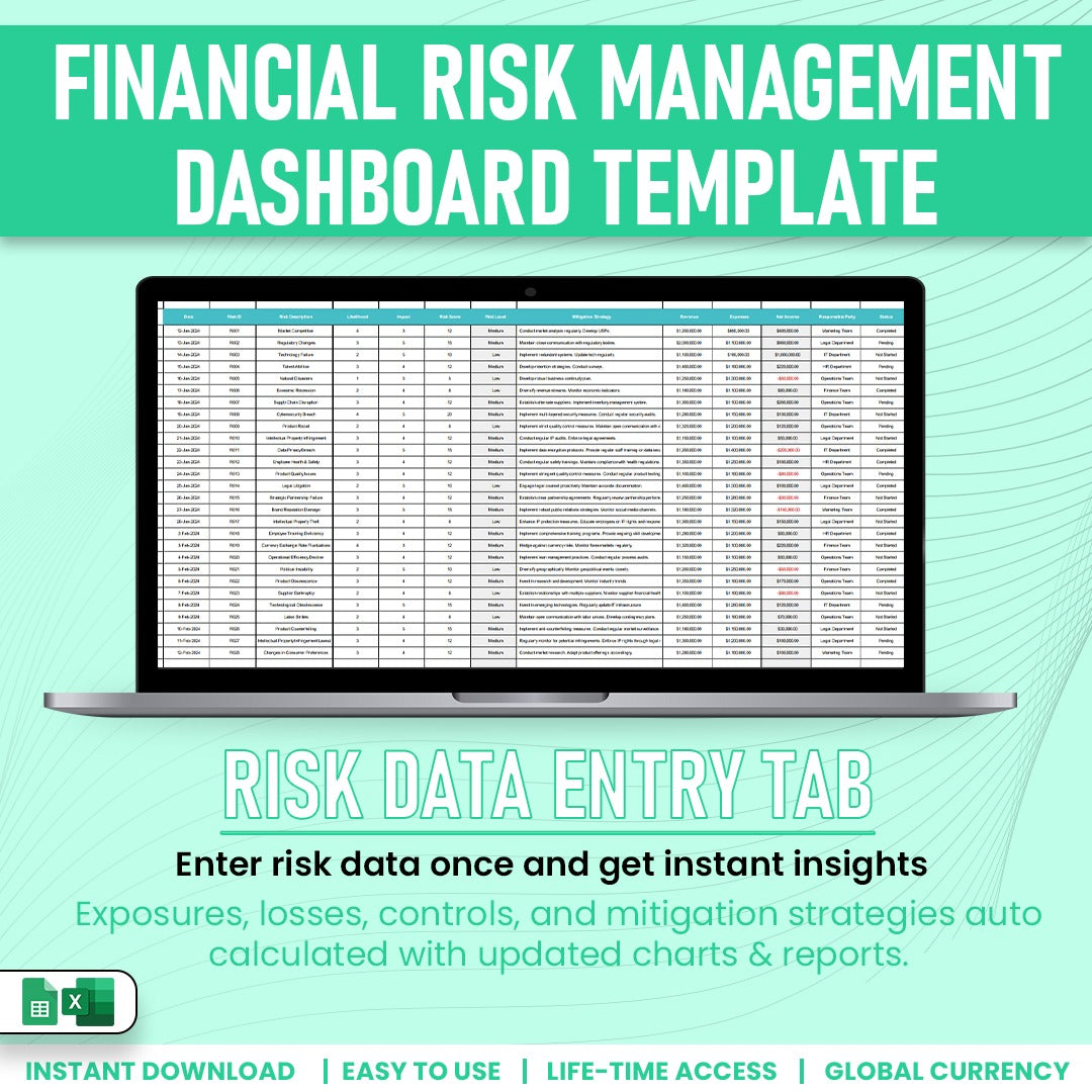 Financial Risk Managemnet Dashboard Template