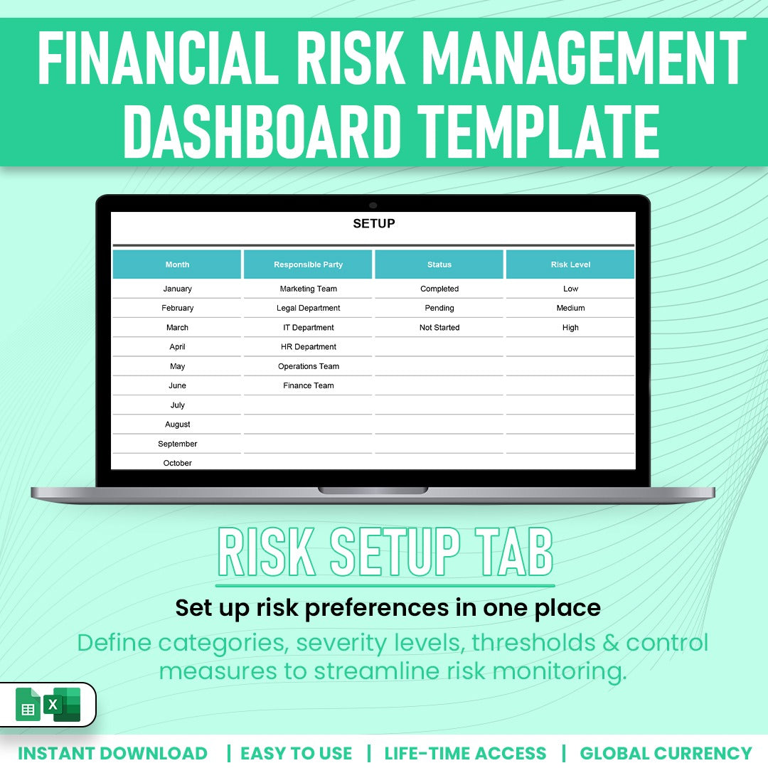 Financial Risk Managemnet Dashboard Template