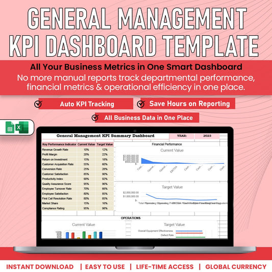 General Management KPI Dashboard Template