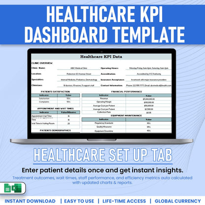 Health Care KPI Dashboard Template
