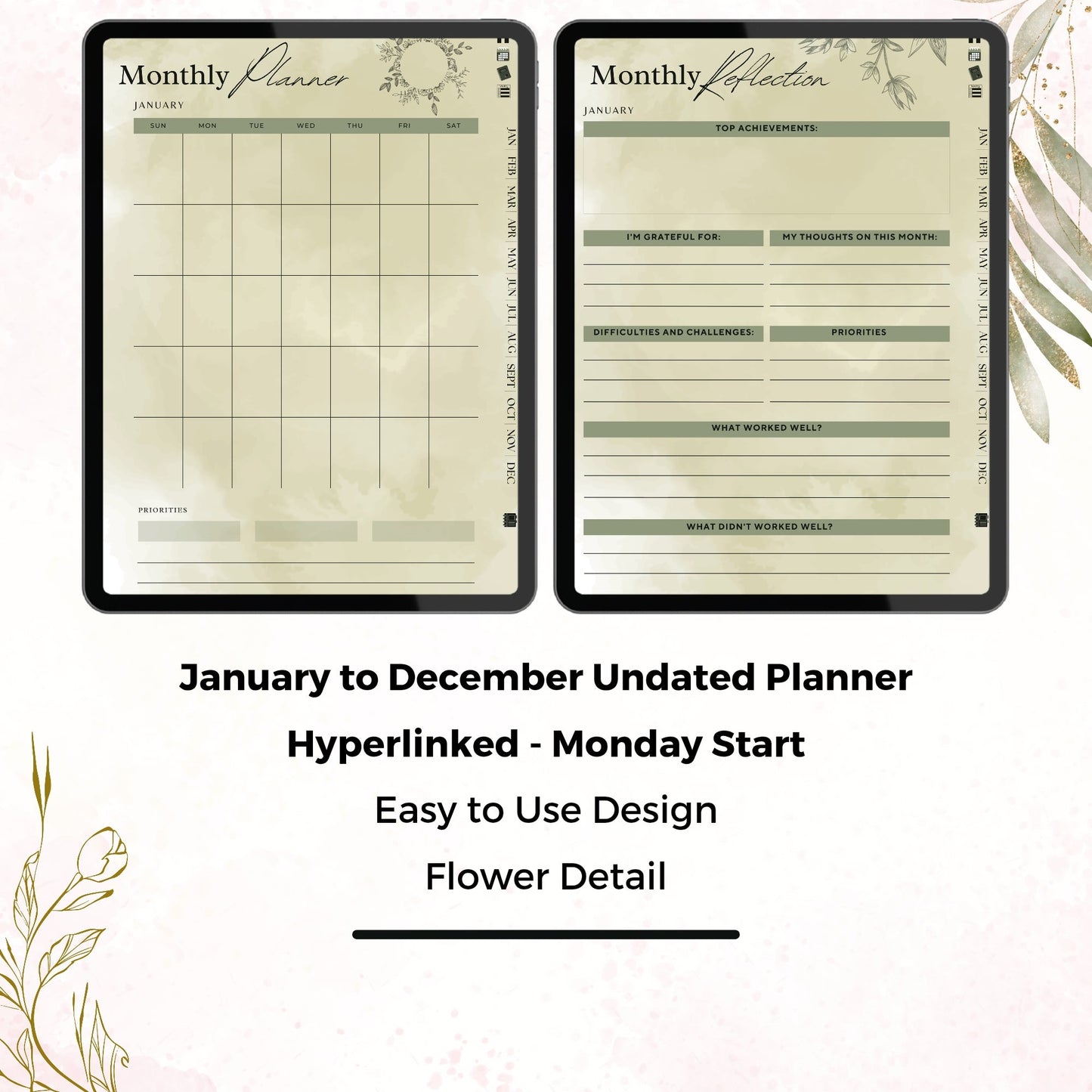 The Evergreen ADHD Planner: Find Your Natural Balance & Focus | Green Mode, Hyperlinked for iPad & Android
