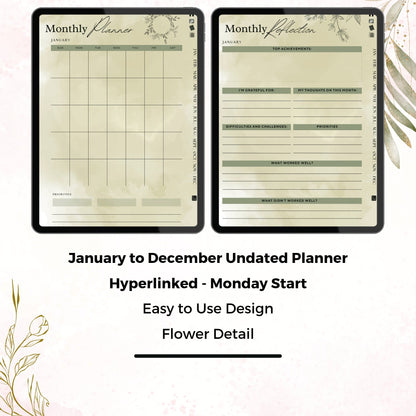 The Evergreen ADHD Planner: Find Your Natural Balance & Focus | Green Mode, Hyperlinked for iPad & Android