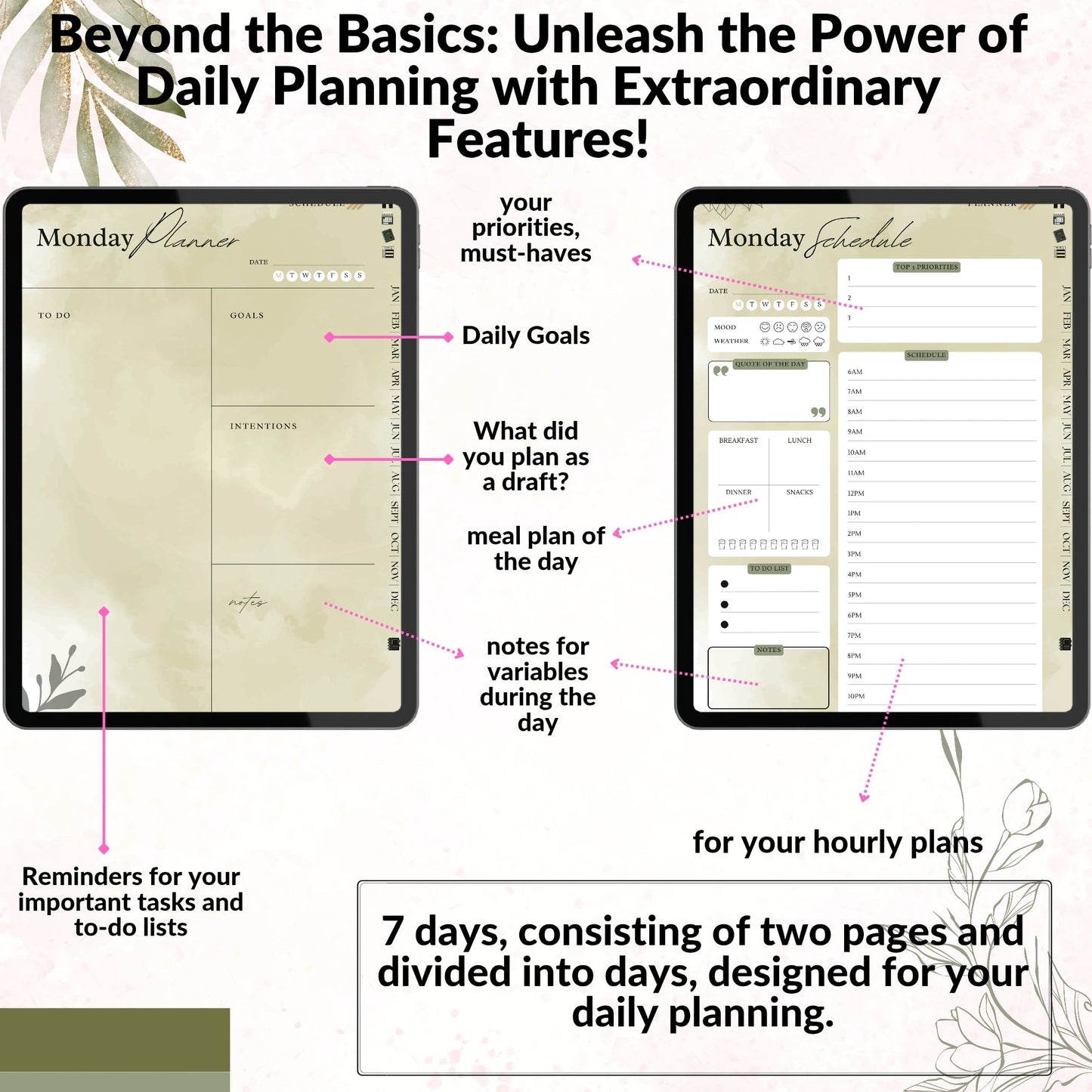 The Evergreen ADHD Planner: Find Your Natural Balance & Focus | Green Mode, Hyperlinked for iPad & Android