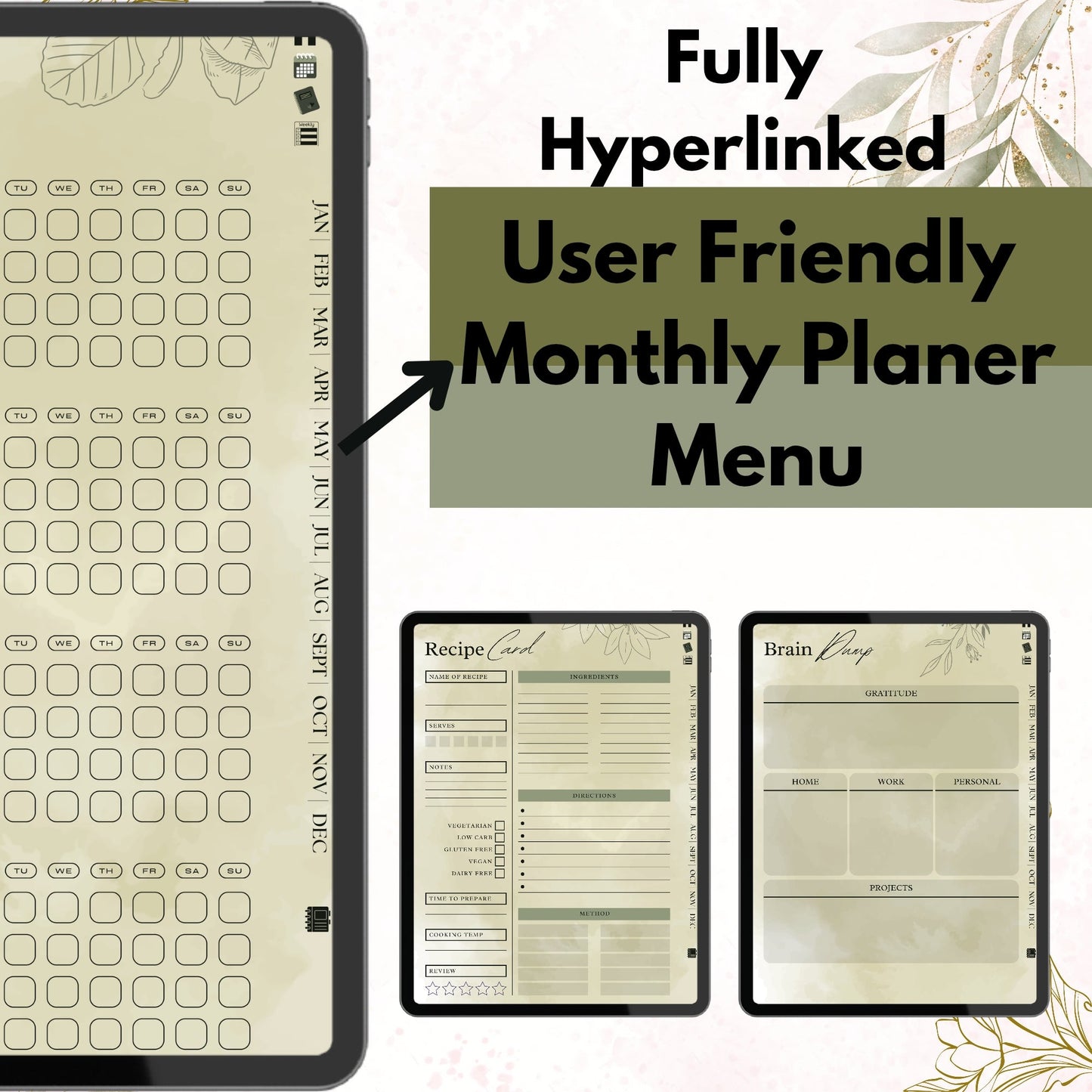 The Evergreen ADHD Planner: Find Your Natural Balance & Focus | Green Mode, Hyperlinked for iPad & Android