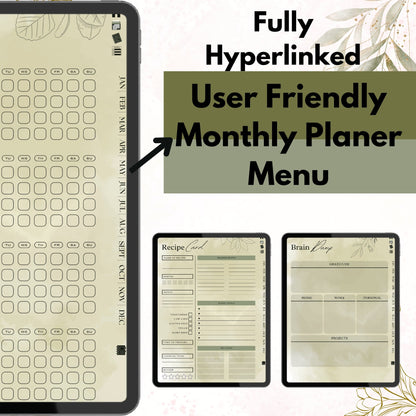 The Evergreen ADHD Planner: Find Your Natural Balance & Focus | Green Mode, Hyperlinked for iPad & Android