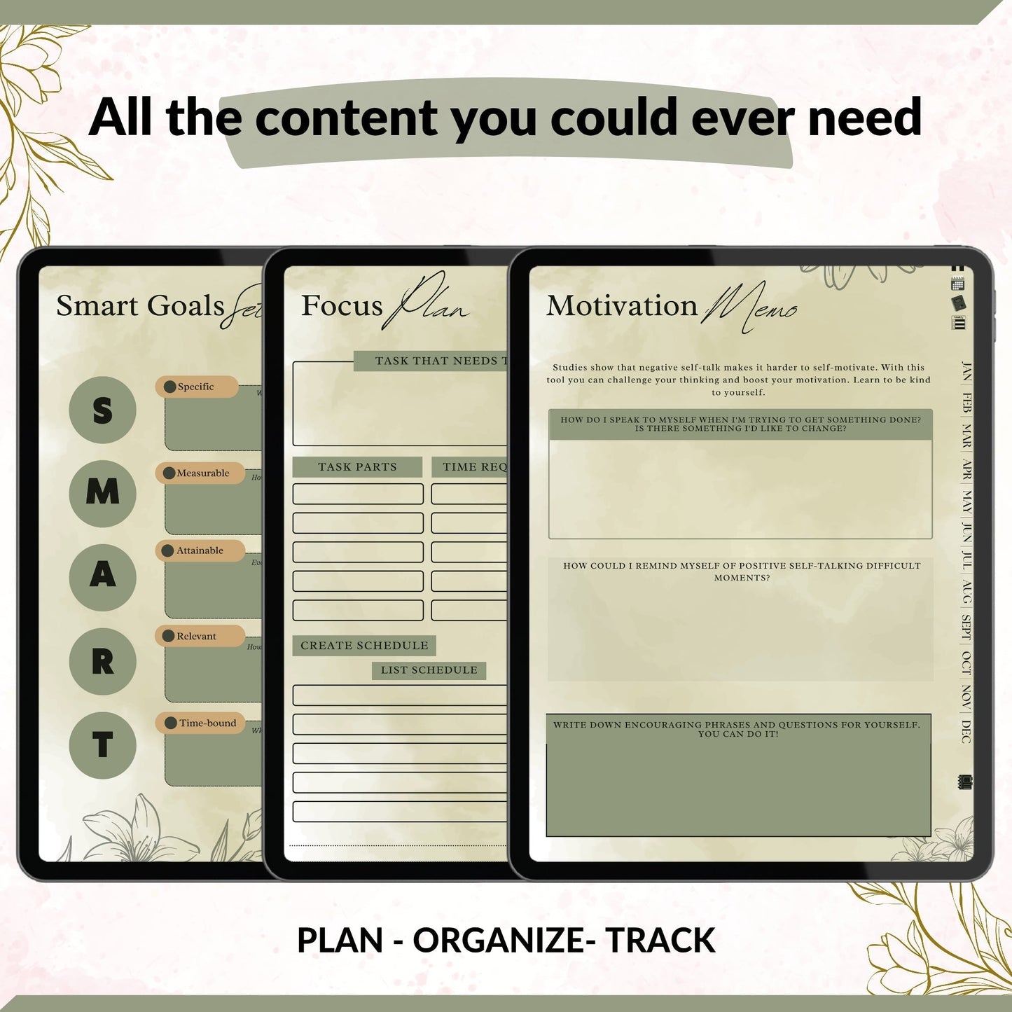 The Evergreen ADHD Planner: Find Your Natural Balance & Focus | Green Mode, Hyperlinked for iPad & Android
