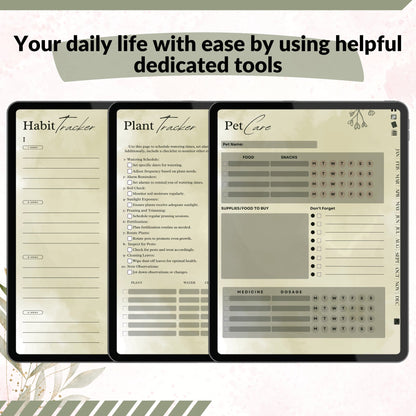 The Evergreen ADHD Planner: Find Your Natural Balance & Focus | Green Mode, Hyperlinked for iPad & Android
