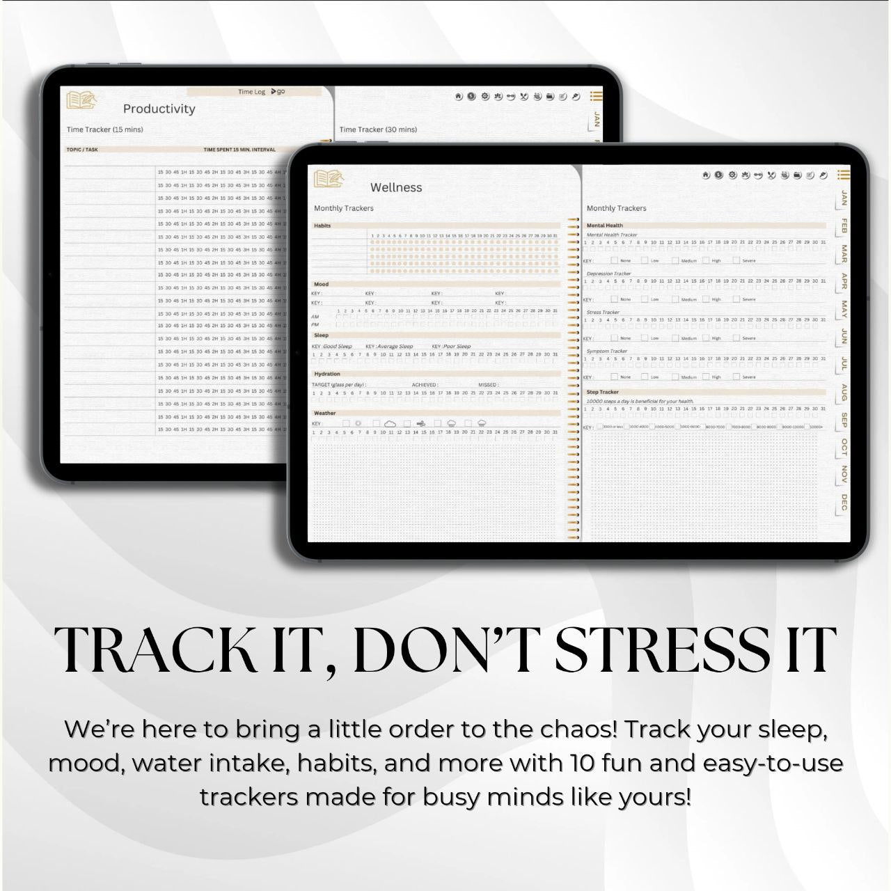The Legacy Digital Planner: Craft a Life of Elegance & Intention | White & Gold, Horizontal, Hyperlinked