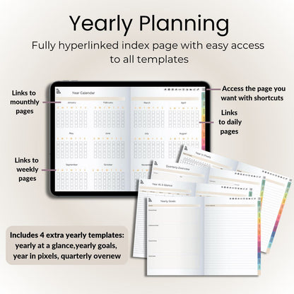 The Minimalist's Digital Planner: Your Blueprint for a Decluttered Life | Gray, Horizontal & Hyperlinked