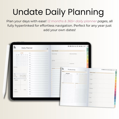 The Minimalist's Digital Planner: Your Blueprint for a Decluttered Life | Gray, Horizontal & Hyperlinked