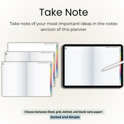The Minimalist's Digital Planner: Your Blueprint for a Decluttered Life | Gray, Horizontal & Hyperlinked