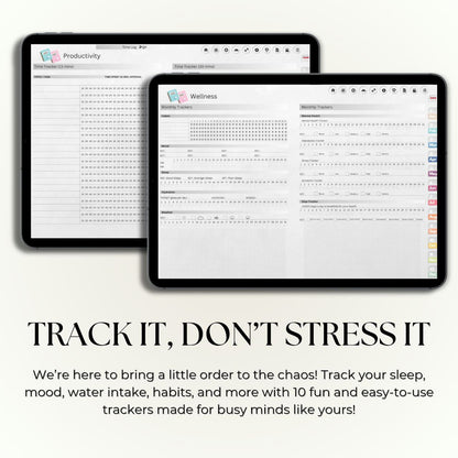 The Minimalist's Digital Planner: Your Blueprint for a Decluttered Life | Gray, Horizontal & Hyperlinked